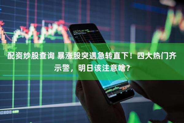 配资炒股查询 暴涨股突遇急转直下！四大热门齐示警，明日该注意啥？
